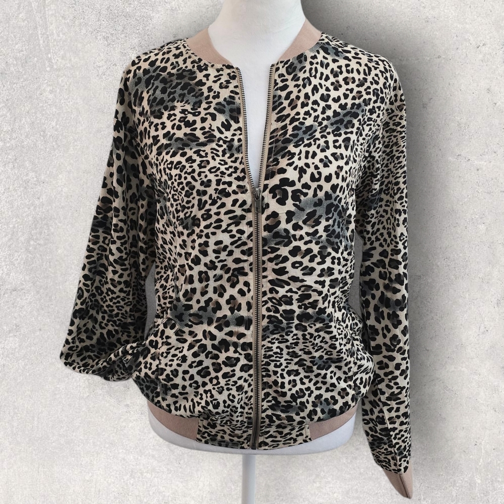 Bomber Jacket Animal Print Small - Picture 2 of 7